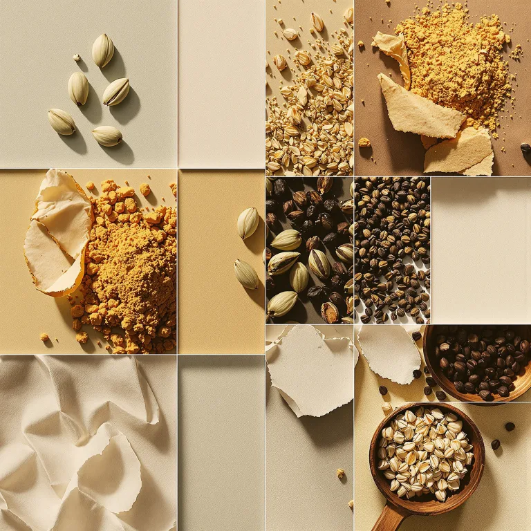 cardamom spice — one material in the palette