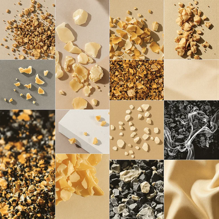 frankincense — one material in the palette